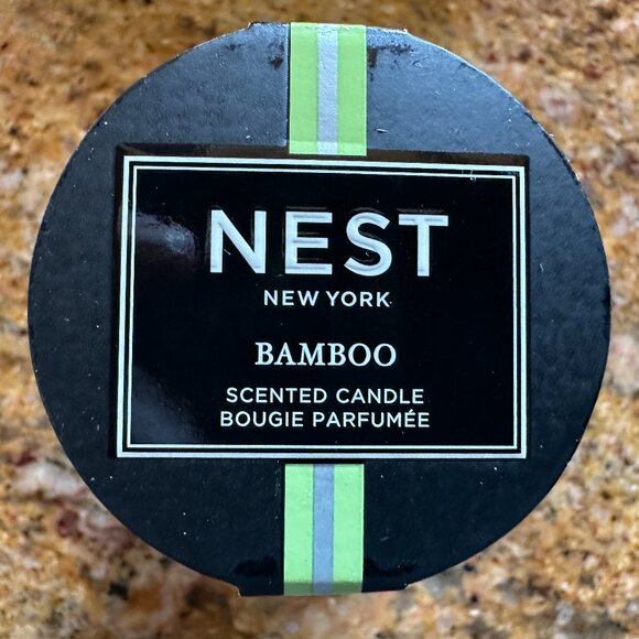 NWOT Schott Zweisel Crystal Votive Candle Holder and  NEST Bamboo Scented Candle - Picture 4 of 9